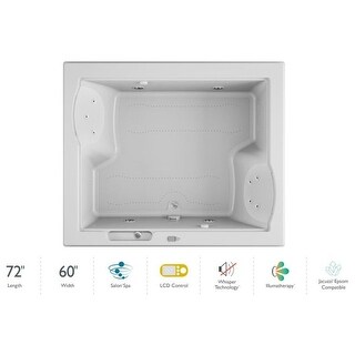 Jacuzzi Fuzion 71.75" Salon Spa Drop-In or Undermount Bathtub with ...